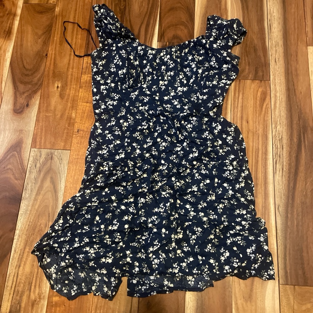 Hollister Navy Floral Midi Dress